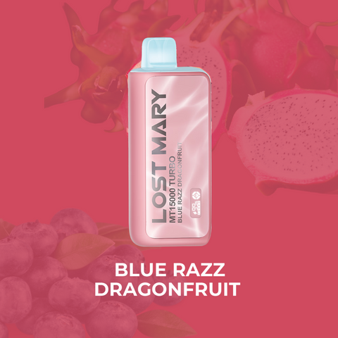 Blue Razz Dragon Fruit Lost Mary MT15000 disposable vape Turbo
