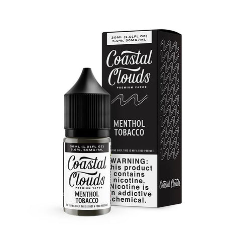 Coastal Clouds Menthol Tobacco Bottle Box Rendering