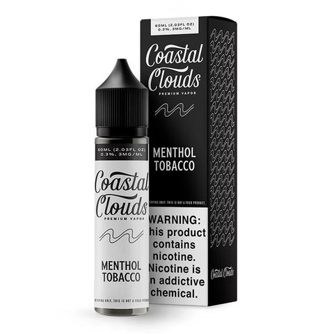 Coastal Clouds Menthol Tobacco Bottle Box Rendering